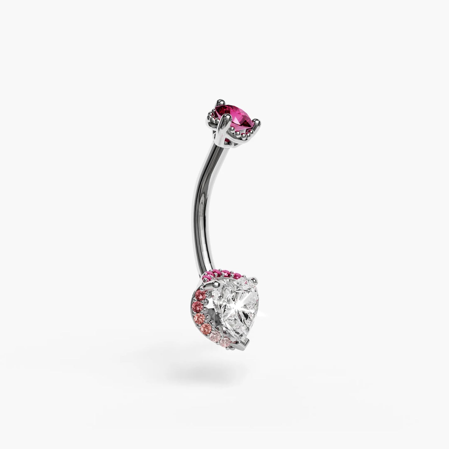 La Femme Blush Halo Pavé 1.0 ct. Belly Ring White Gold