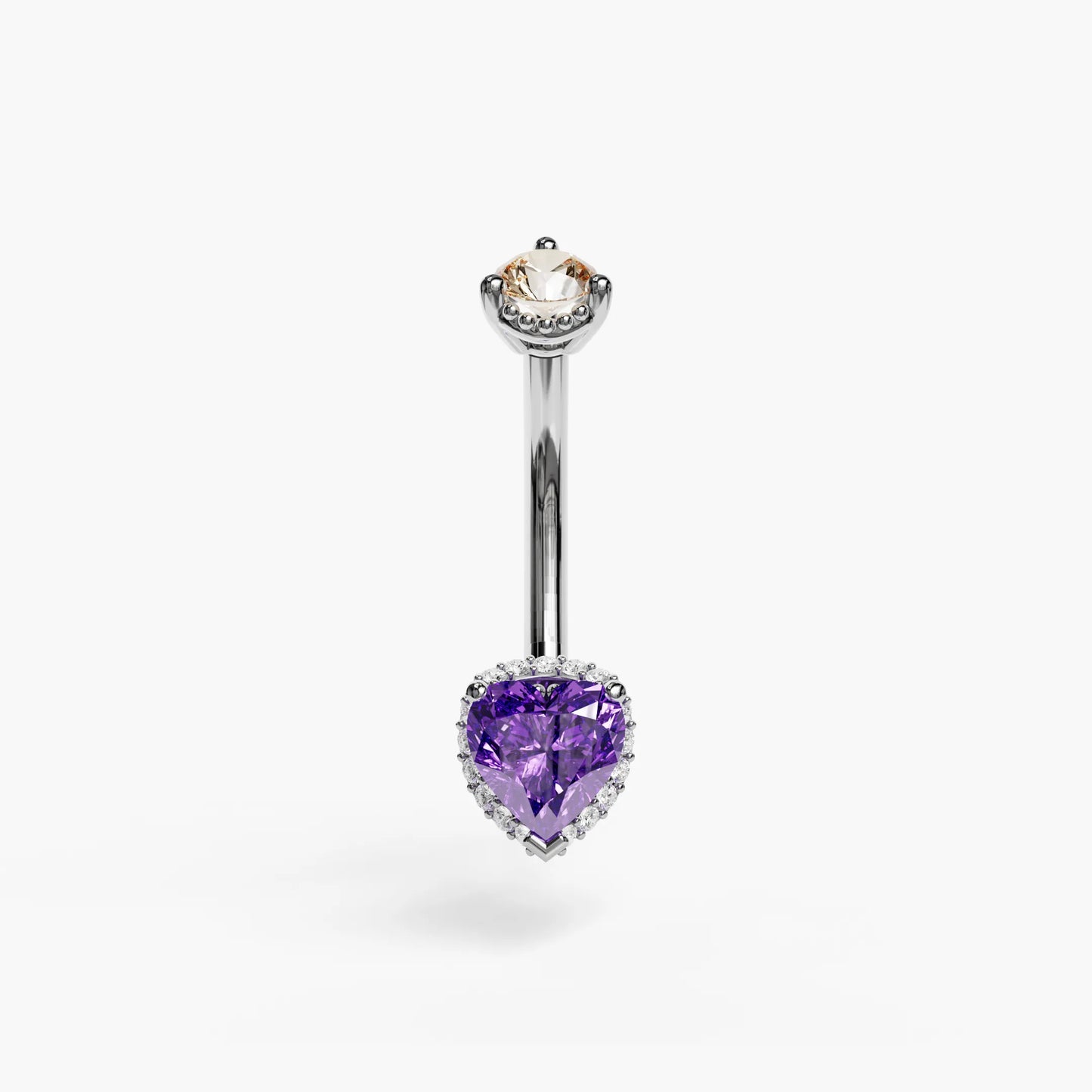 La Femme Royale Pavé 1.0 ct. Belly Ring White Gold