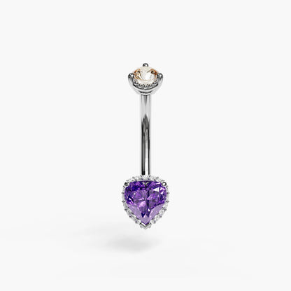 La Femme Royale Pavé 1.0 ct. Belly Ring White Gold