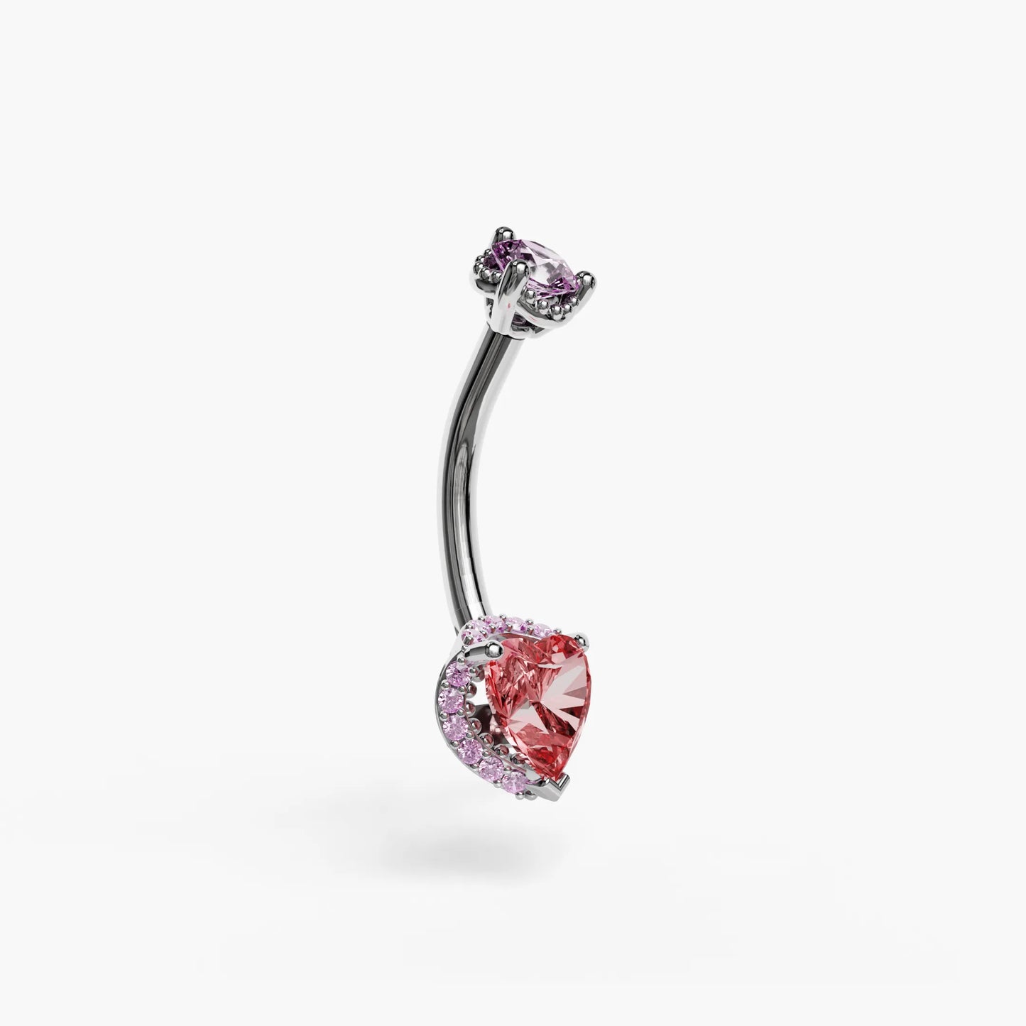 La Femme Blush Pavé 1.0 ct. Belly Ring White Gold