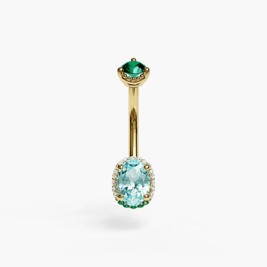 La Femme Azure Pavé 0.9 ct. Belly Ring