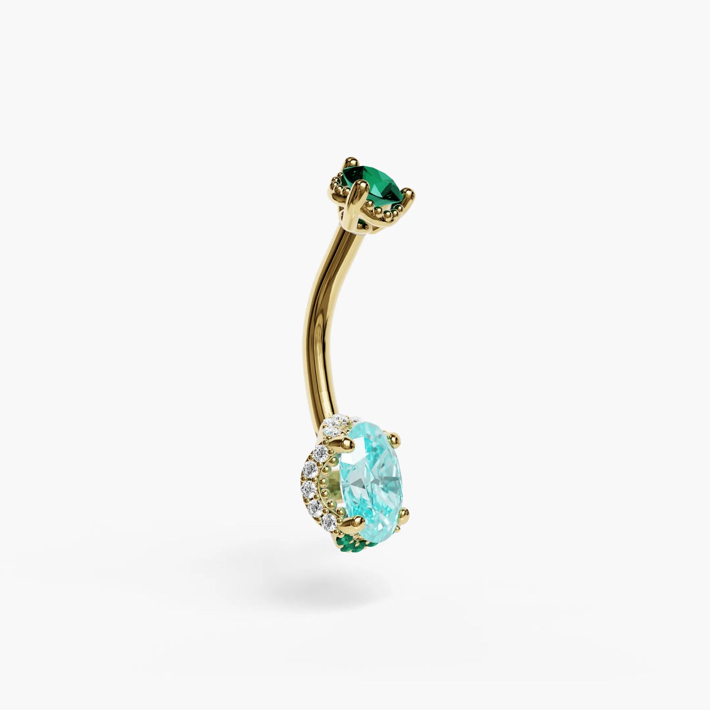 La Femme Azure Pavé 0.9 ct. Belly Ring