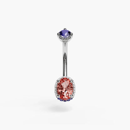 La Femme Ember Pavé 0.9 ct. Belly Ring White Gold