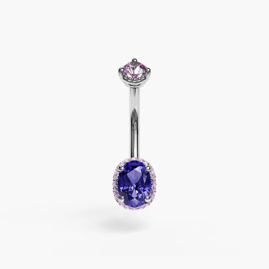 La Femme Velvet Pavé 0.9 ct. Belly Ring White Gold