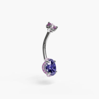 La Femme Velvet Pavé 0.9 ct. Belly Ring White Gold