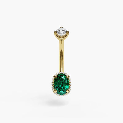 La Femme Oval Envy Pavé 0.9 ct. Belly Ring