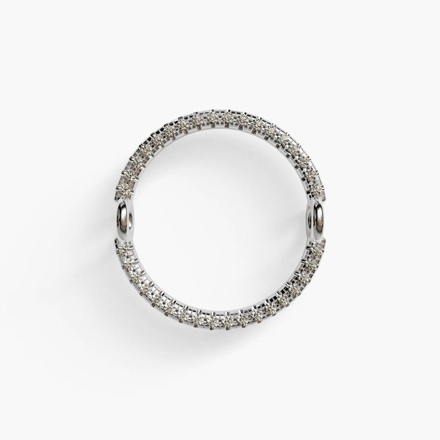 La Lune Pavé Nipple Barbell White Gold