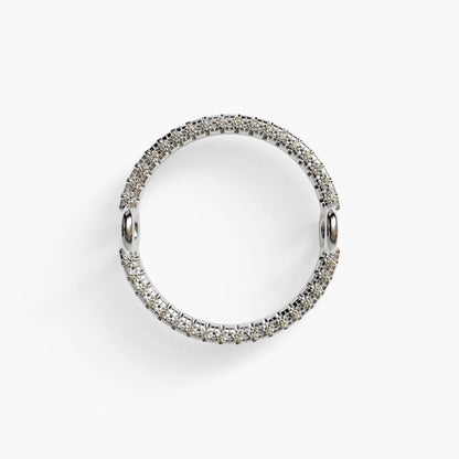 La Lune Pavé Nipple Barbell White Gold