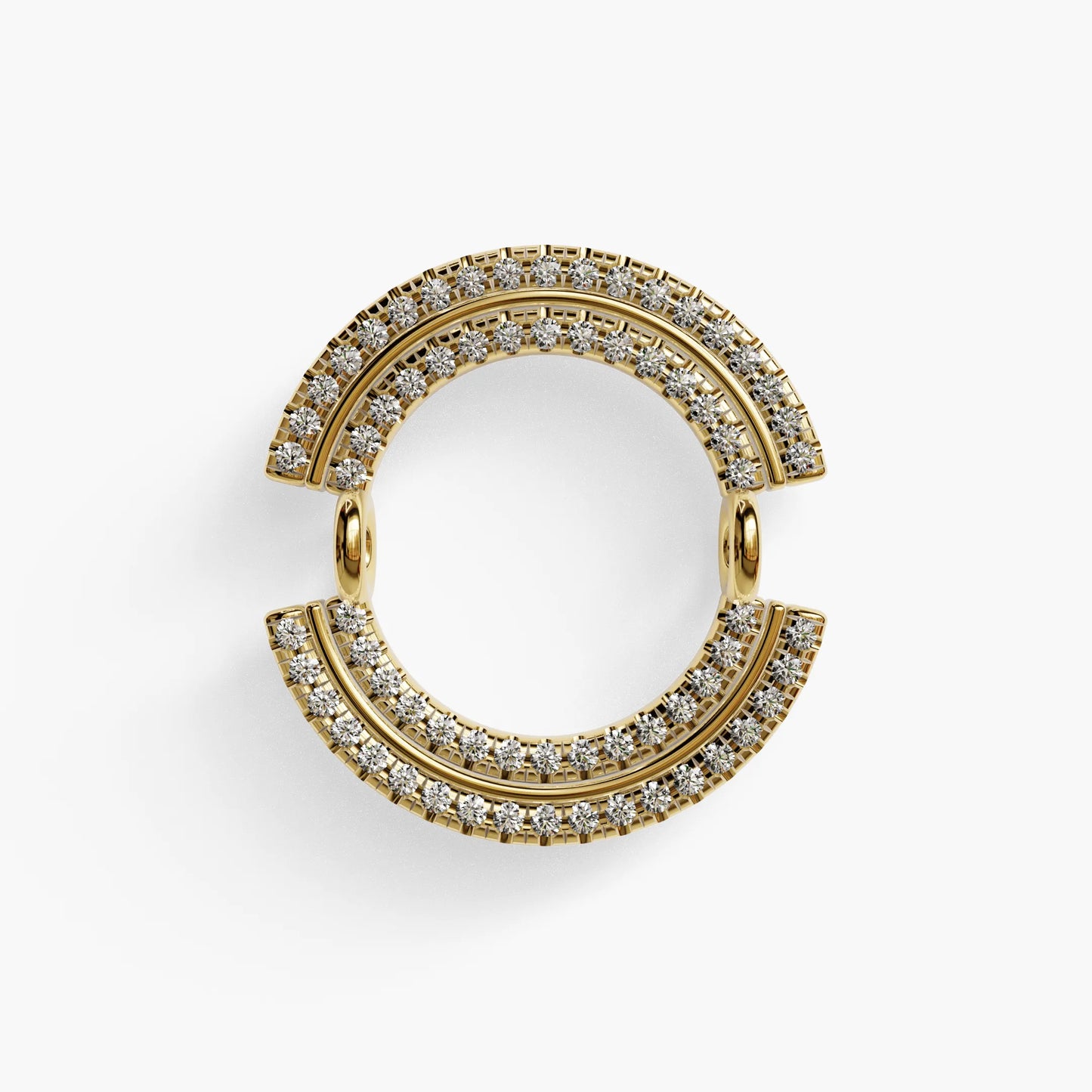 La Lune Double Pavé Nipple Barbell