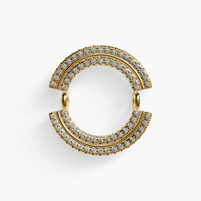 La Lune Double Pavé Nipple Barbell