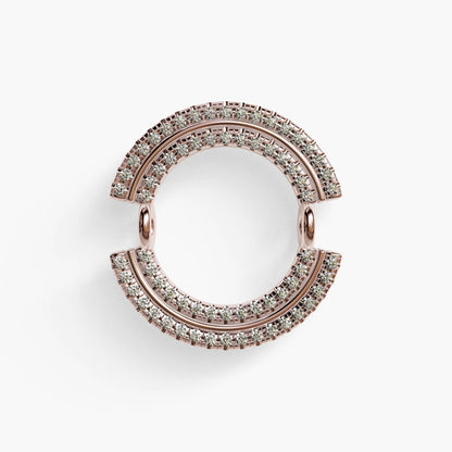 La Lune Double Pavé Nipple Barbell