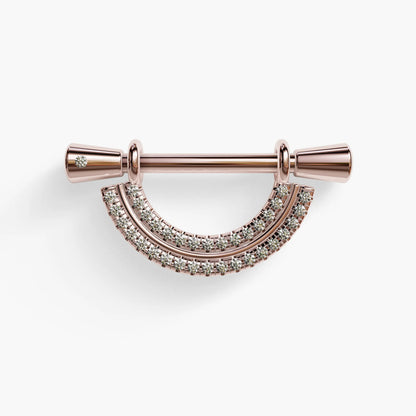La Lune Double Arc Nipple Barbell