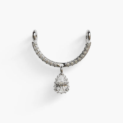 La Lune Reine Nipple Barbell White Gold