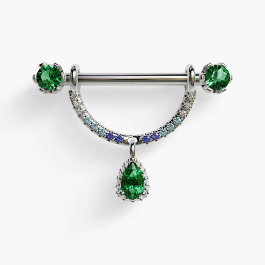 La Lune Reine Envy Nipple Barbell White Gold