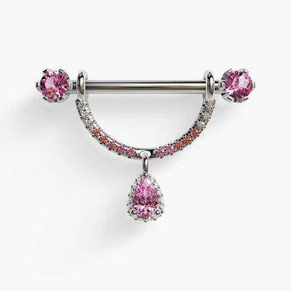 La Lune Reine Blush Nipple Barbell White Gold