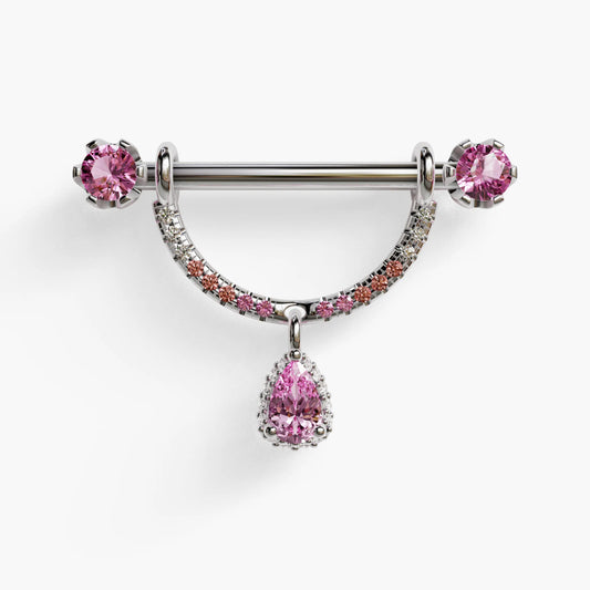 La Lune Reine Blush Nipple Barbell White Gold