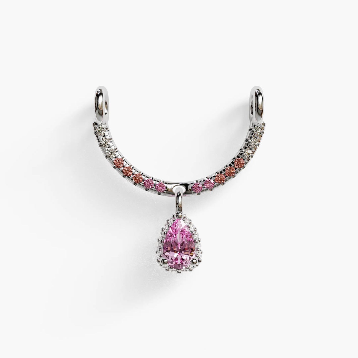 La Lune Reine Blush Nipple Barbell White Gold