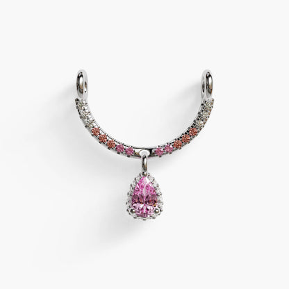 La Lune Reine Blush Nipple Barbell White Gold