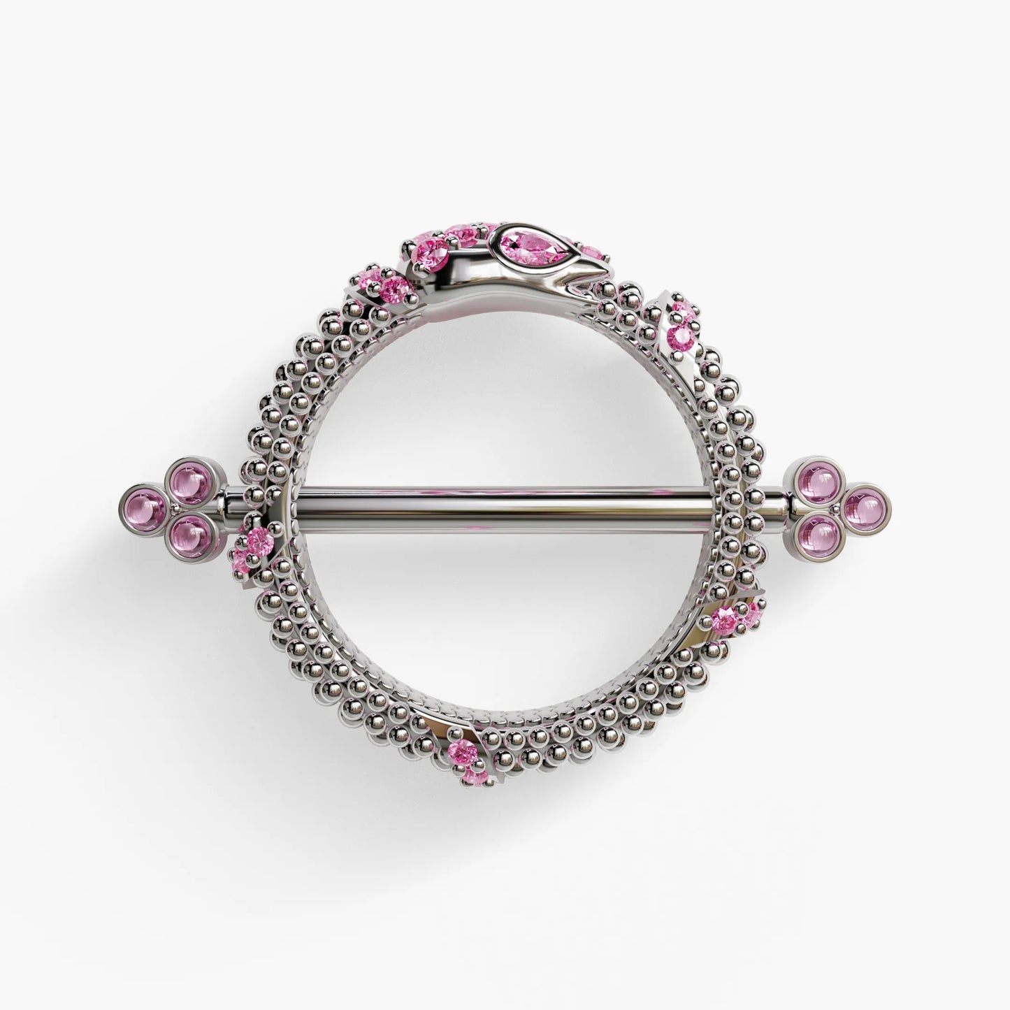 Ouro Blush Nipple Barbell White Gold