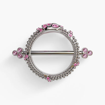 Ouro Blush Nipple Barbell White Gold
