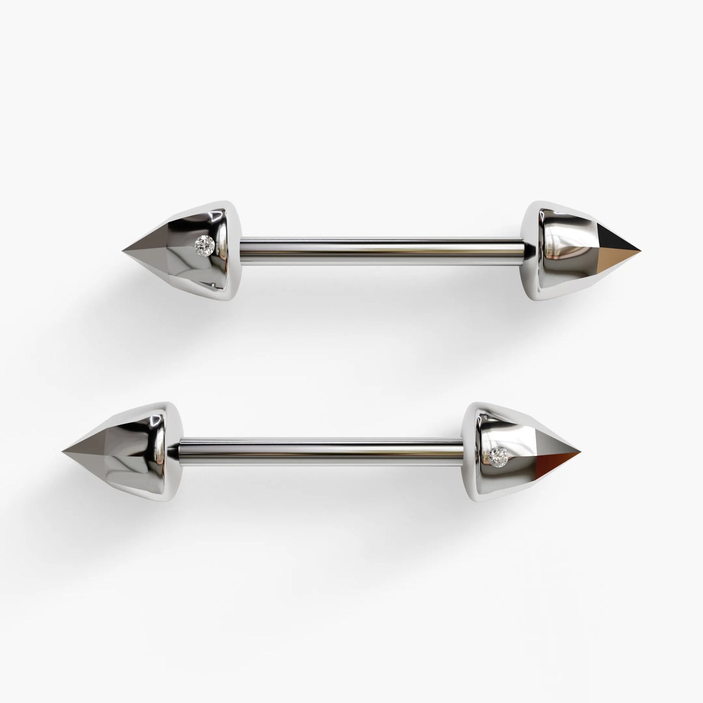 Sauvage Claw Nipple Barbell White Gold