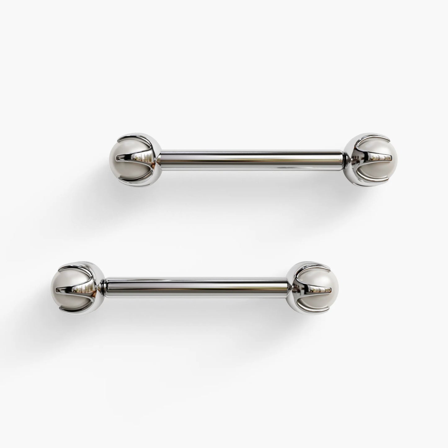Pearl Nipple Barbell White Gold