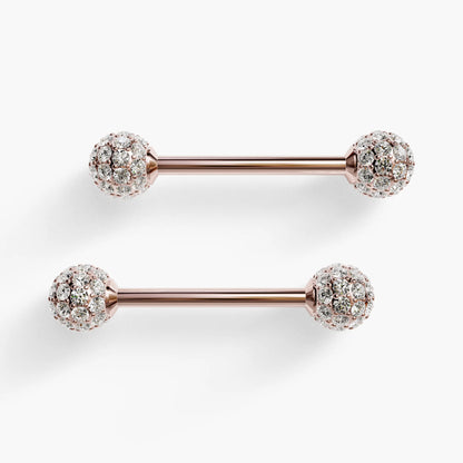 Pave Diamond Nipple Barbell