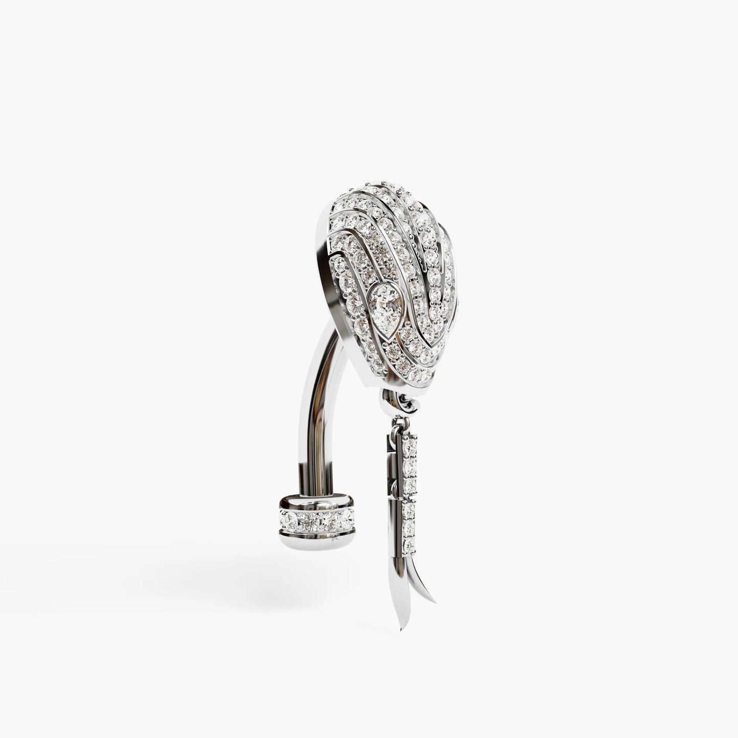 Lure Belly Ring White Gold