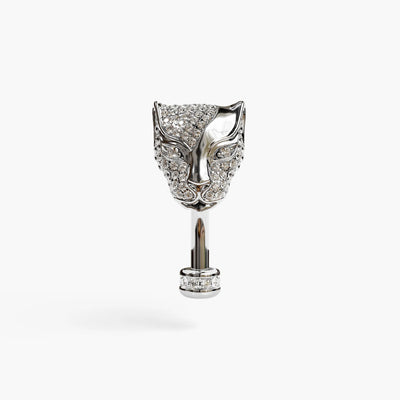 Sauvage Bare Floating Diamond Belly Ring White Gold