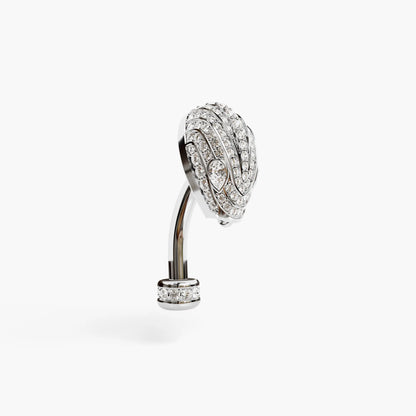 Lure Belly Ring White Gold