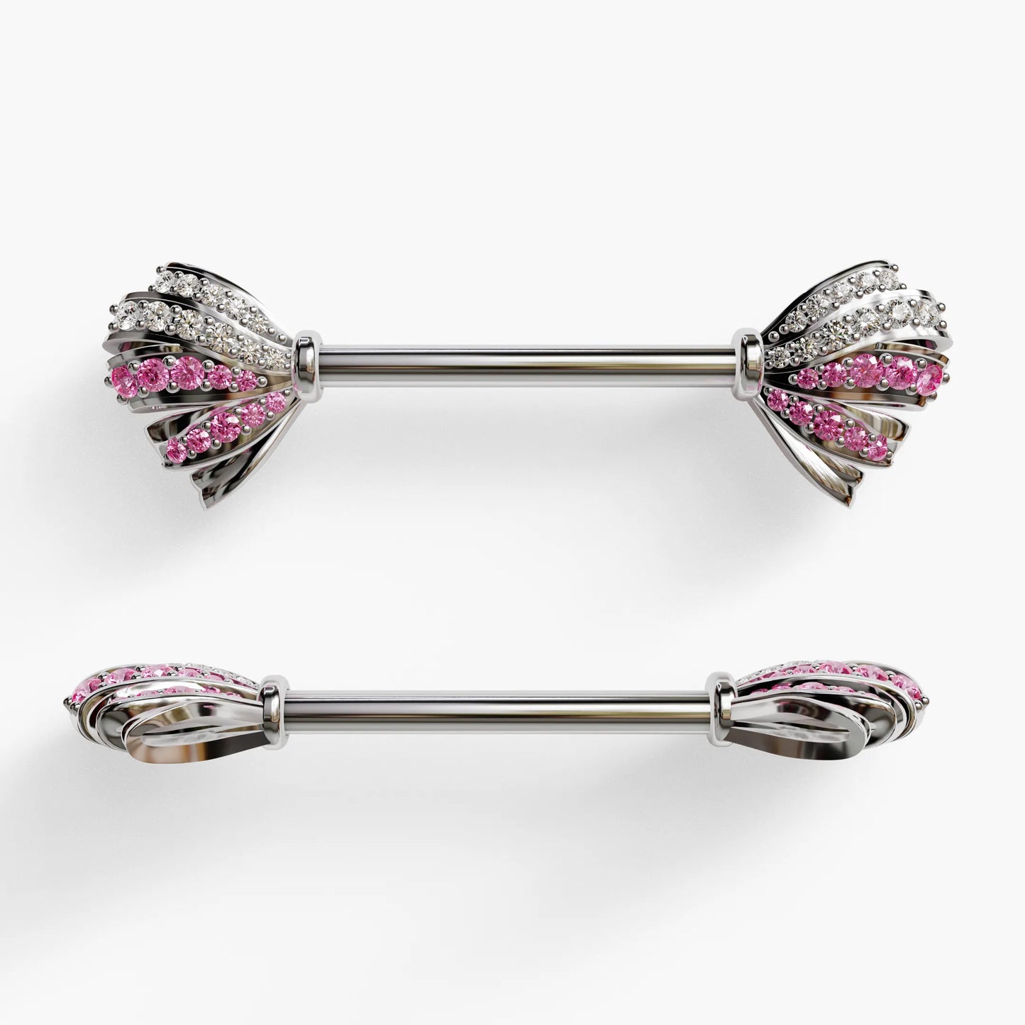 Unwrap Me Nipple Barbell White Gold