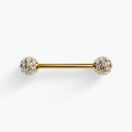 Pave Diamond Nipple Barbell