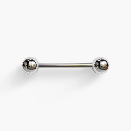 Classic Nipple Barbell White Gold