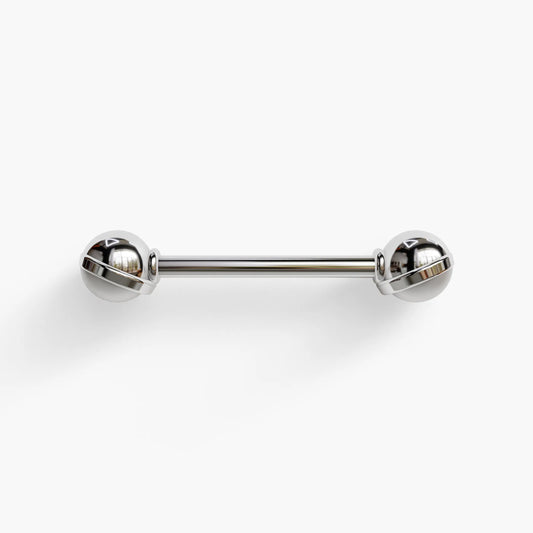 Classic, With a Twist Nipple Barbell White Gold
