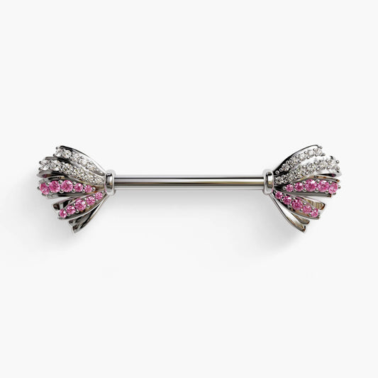 Unwrap Me Nipple Barbell White Gold