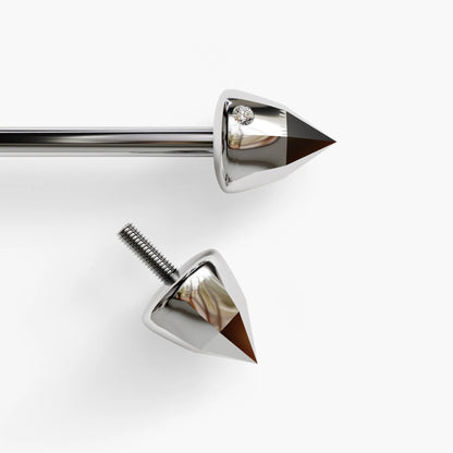 Sauvage Claw Nipple Barbell White Gold