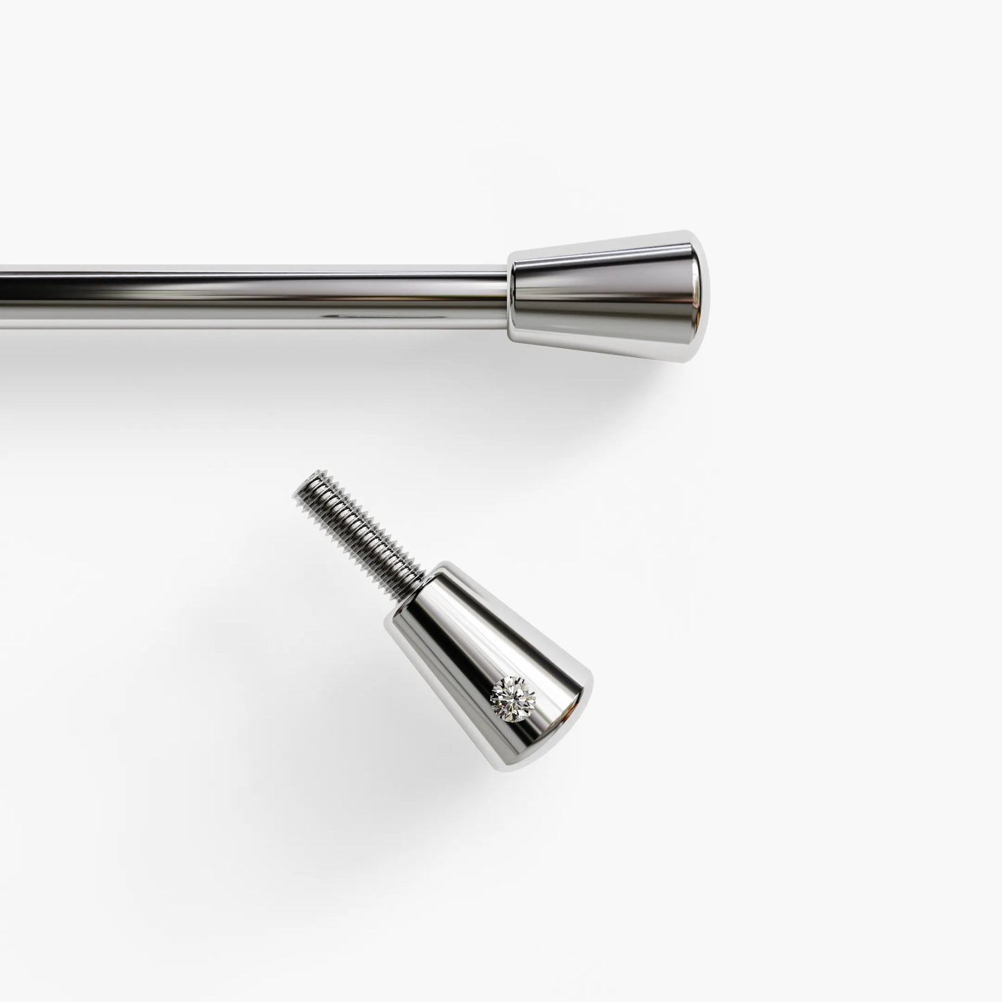 The Fine Line Nipple Barbell White Gold