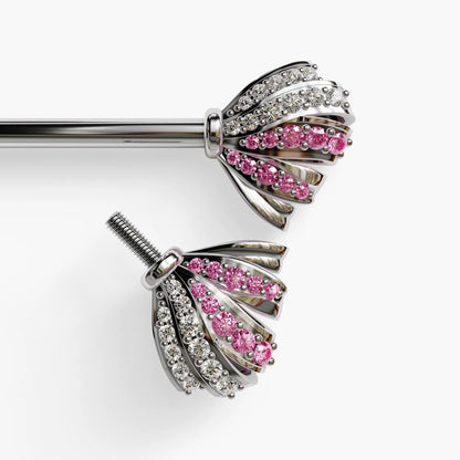 Unwrap Me Nipple Barbell White Gold