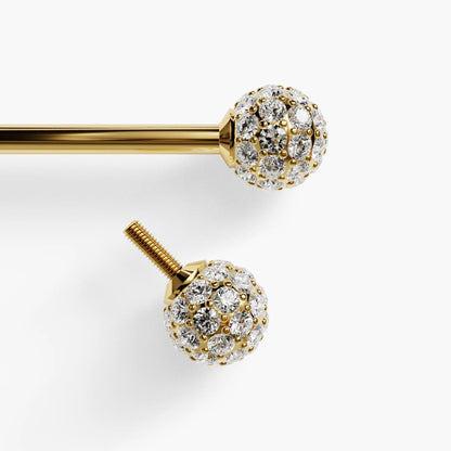 Pave Diamond Nipple Barbell