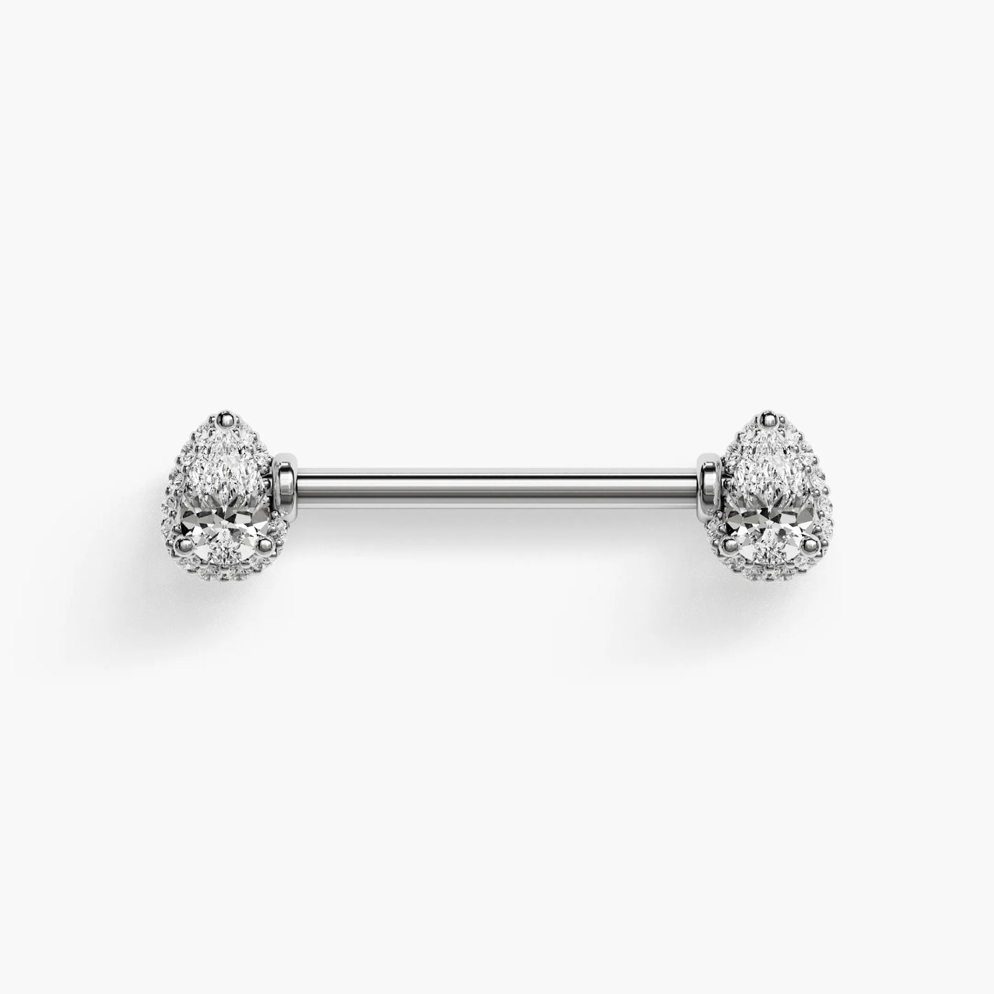 La Femme Diamond Nipple Barbell White Gold