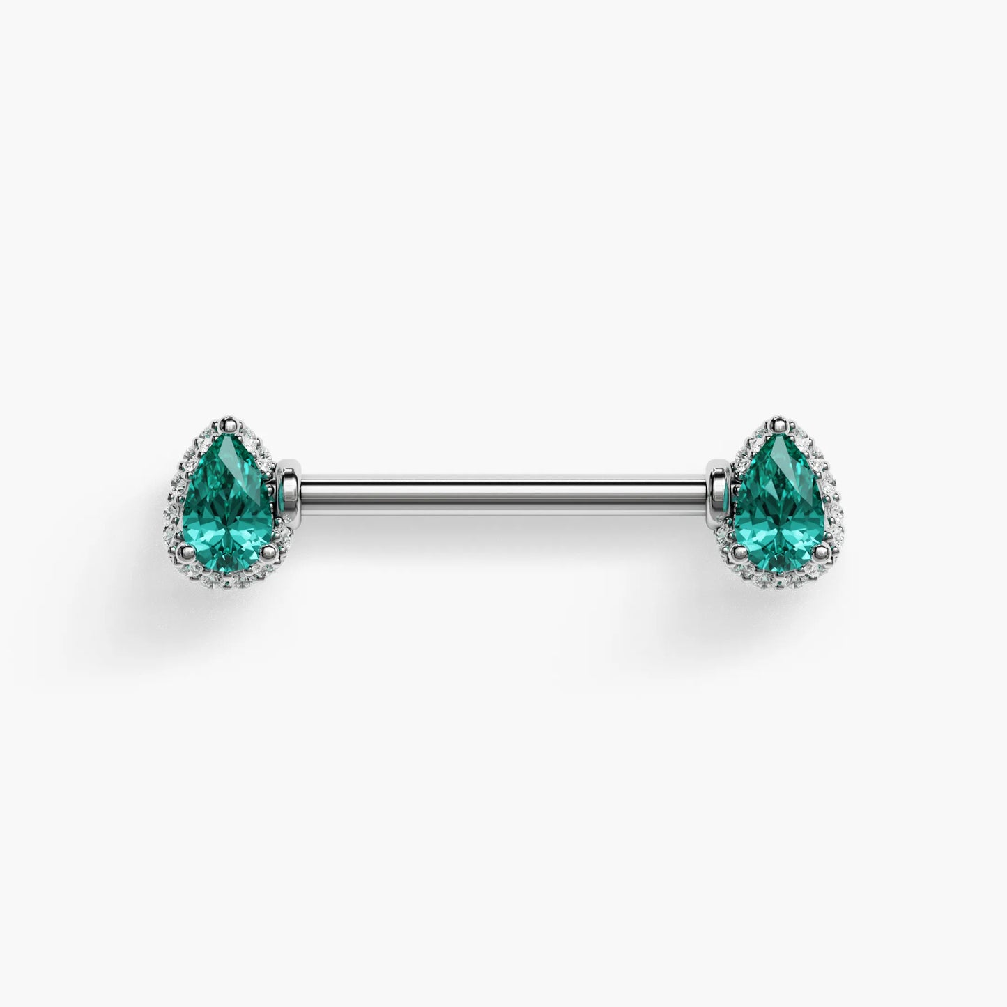 La Femme Siren Nipple Barbell White Gold