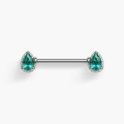 La Femme Siren Nipple Barbell White Gold