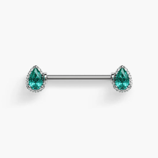 La Femme Siren Nipple Barbell White Gold