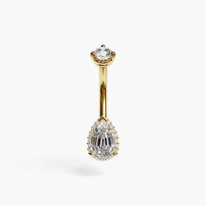 La Femme Pave 1.0 ct. Step Cut Diamond Belly Ring
