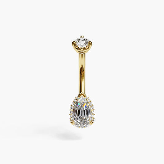 La Femme Pave 1.0 ct. Step Cut Diamond Belly Ring