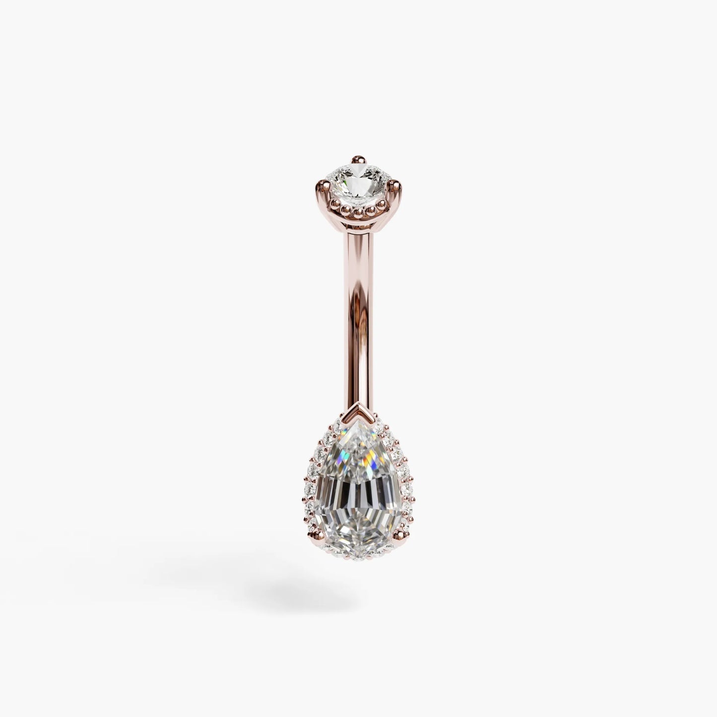 La Femme Pave 1.0 ct. Step Cut Diamond Belly Ring