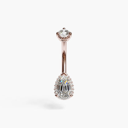 La Femme Pave 1.0 ct. Step Cut Diamond Belly Ring