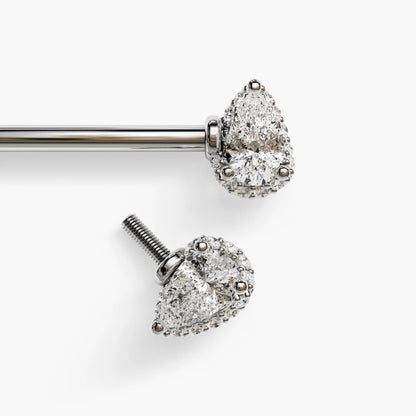 La Femme Diamond Nipple Barbell White Gold