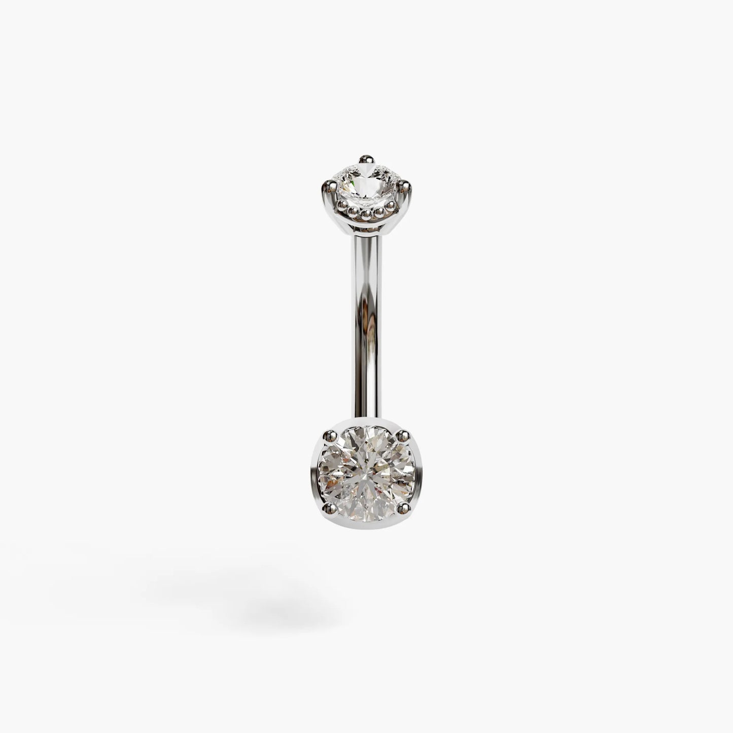 La Femme Orb 0.8ct. Diamond Belly Ring White Gold