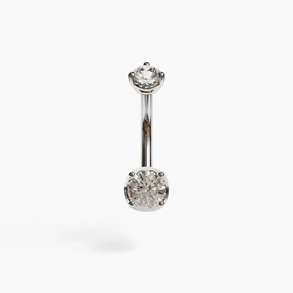 La Femme Orb 0.8ct. Diamond Belly Ring White Gold